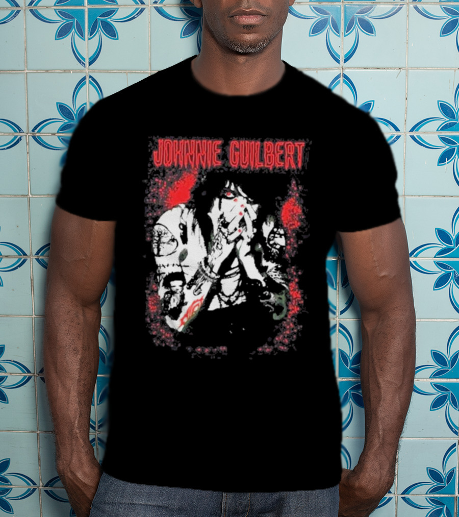 Johnnie Guilbert Red And Black Artistic Tattoo T-Shirt