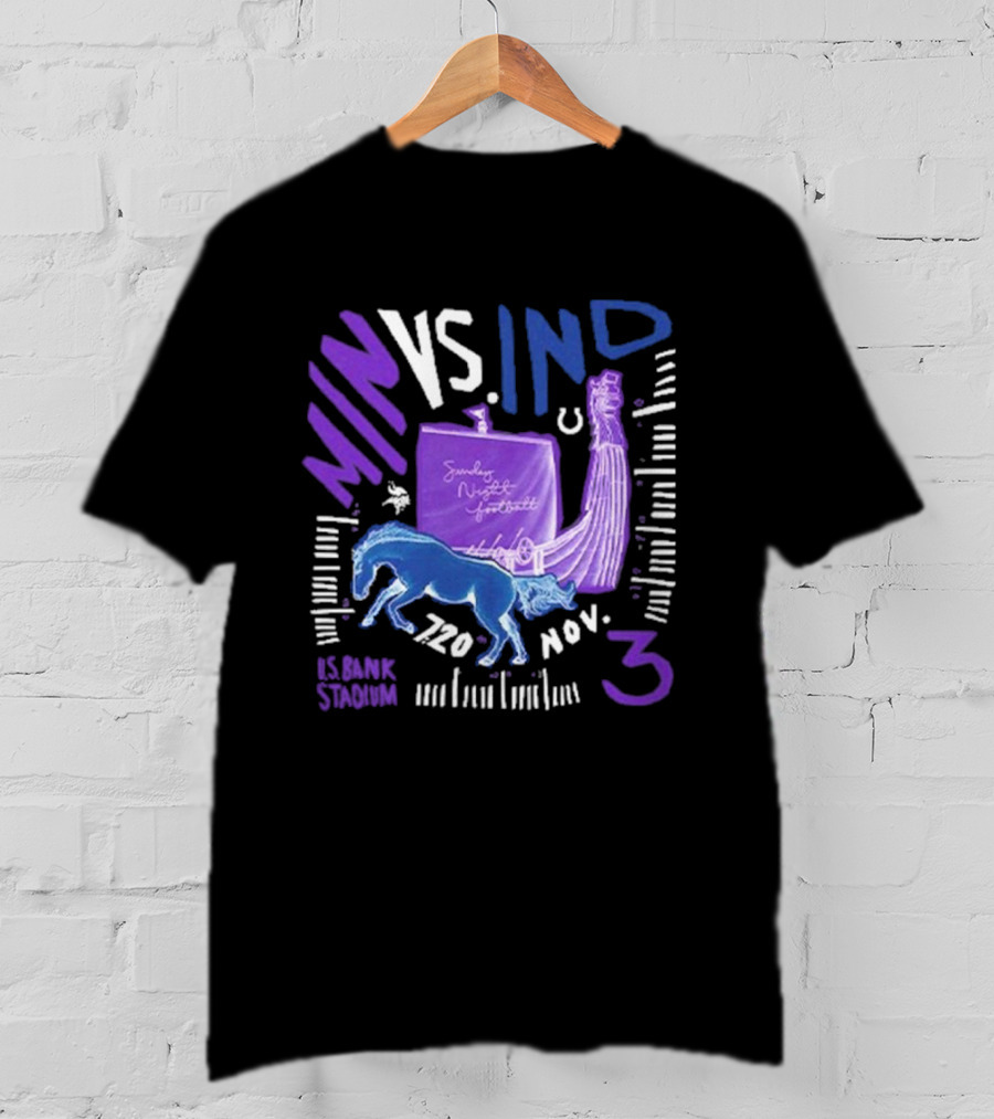 MIN VS. IND Sunday Night Football U.S. Bank Stadium Nov 3, T-Shirt