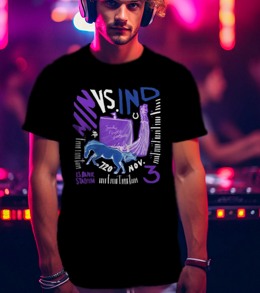MIN VS. IND Sunday Night Football U.S. Bank Stadium Nov 3, T-Shirt