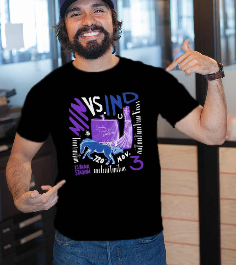 MIN VS. IND Sunday Night Football U.S. Bank Stadium Nov 3, T-Shirt