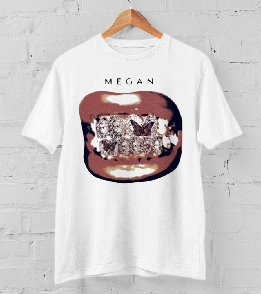 Megan Act II Grillz Diamond Bling Teeth T-Shirt