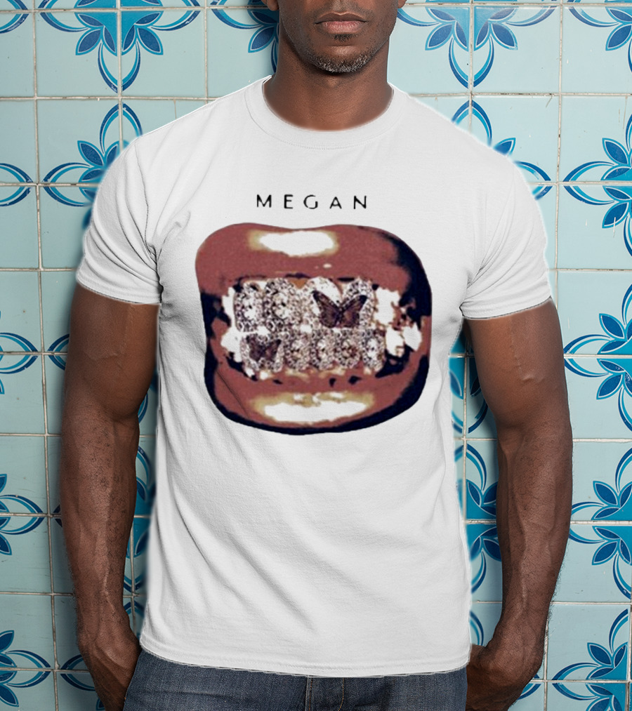 Megan Act II Grillz Diamond Bling Teeth T-Shirt