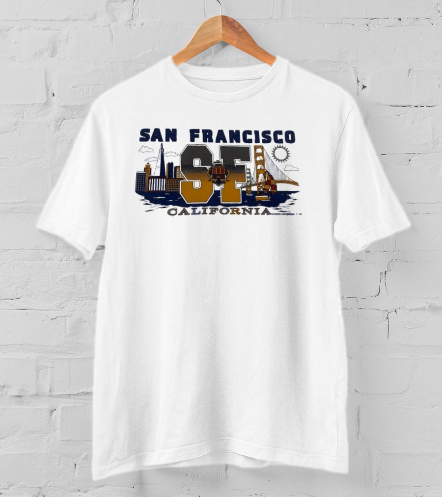 San Francisco SF Stedman California Golden Gate Skyline T-Shirt