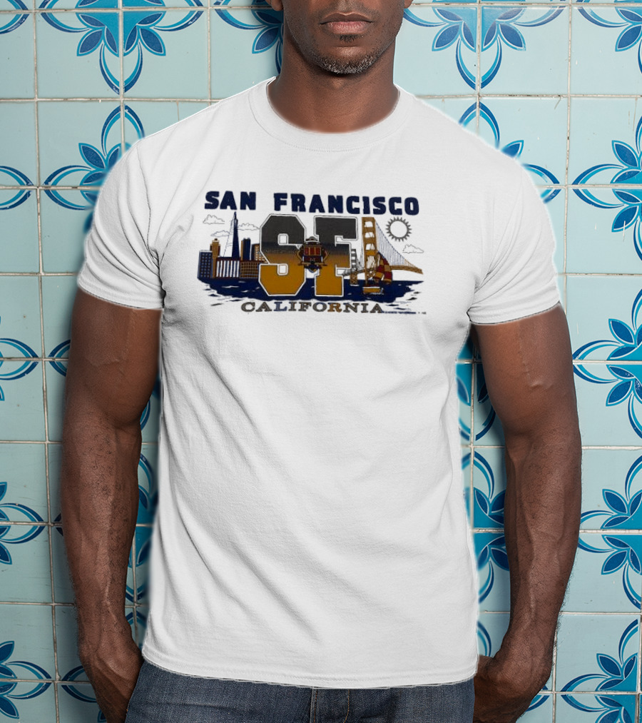 San Francisco SF Stedman California Golden Gate Skyline T-Shirt