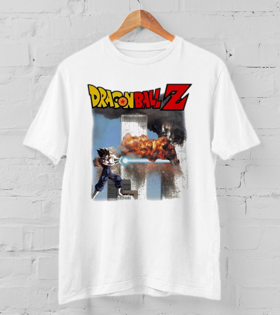 Dragon Ball Z Vegito 9/11 Twin Towers Controversial Image T-Shirt