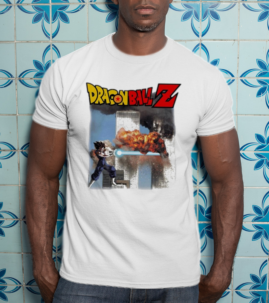 Dragon Ball Z Vegito 9/11 Twin Towers Controversial Image T-Shirt