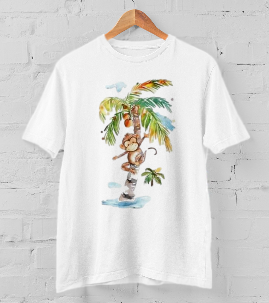You Think You Just Fell Out Of A Coconut Tree Monkey And Palm T-Shirt