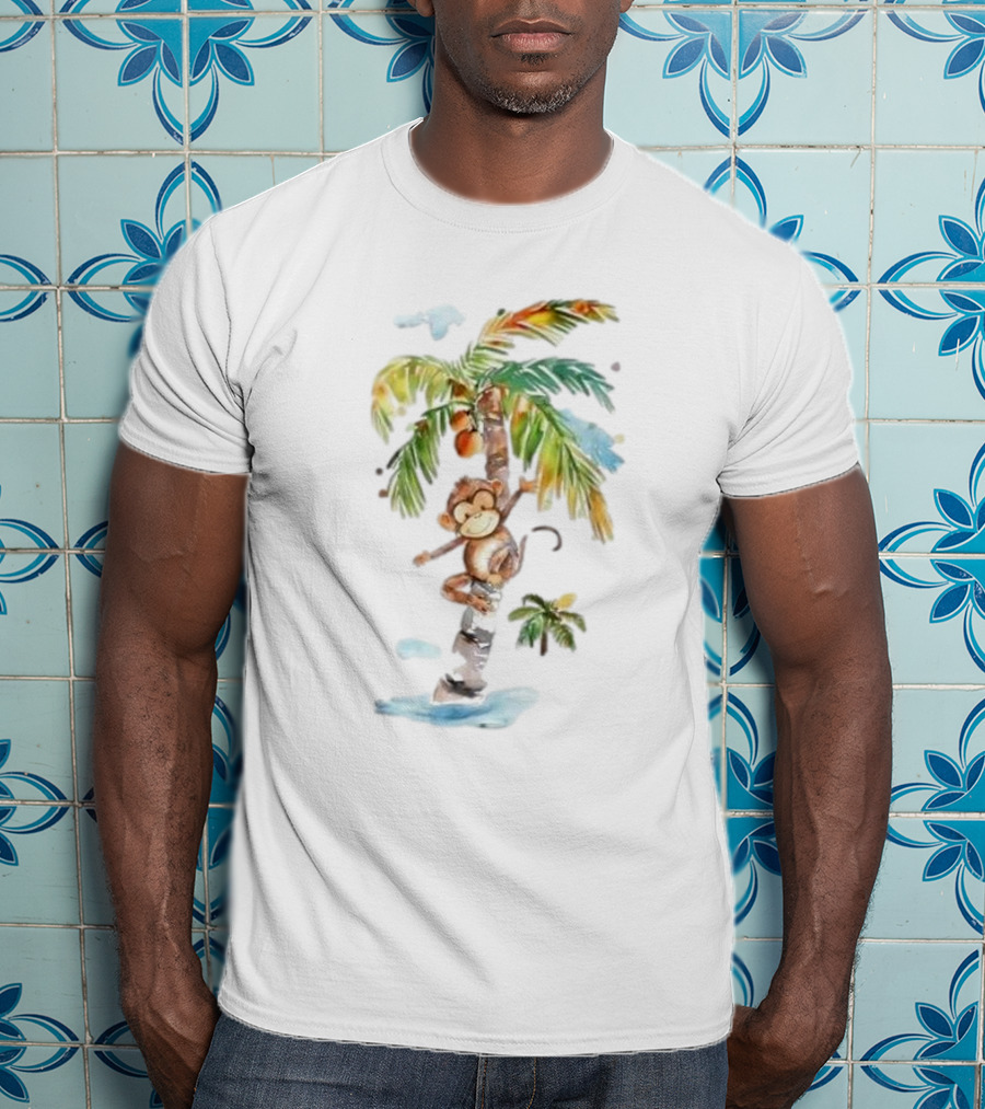 You Think You Just Fell Out Of A Coconut Tree Monkey And Palm T-Shirt