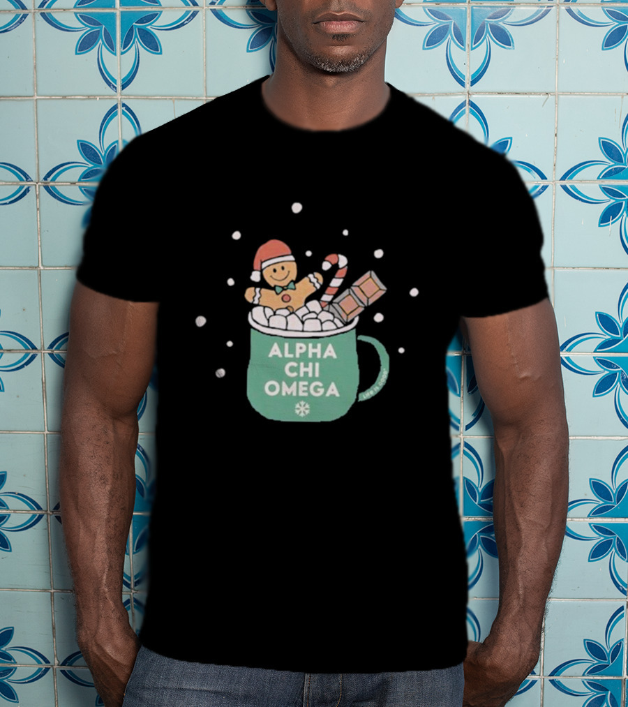 Life Is Good Alpha Chi Omega Holiday T-Shirt