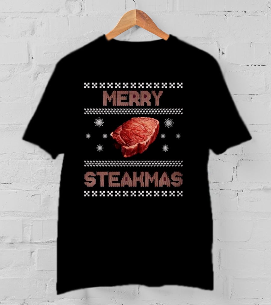 Merry Steakmas Festive Steak Holiday T-Shirt