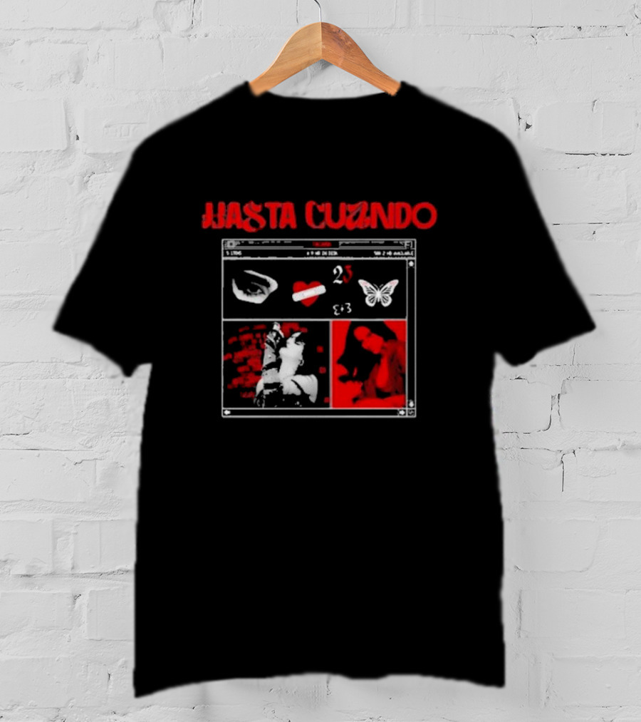 Gala Montes Hasta Cuándo 23 Butterfly Heart Lips T-Shirt