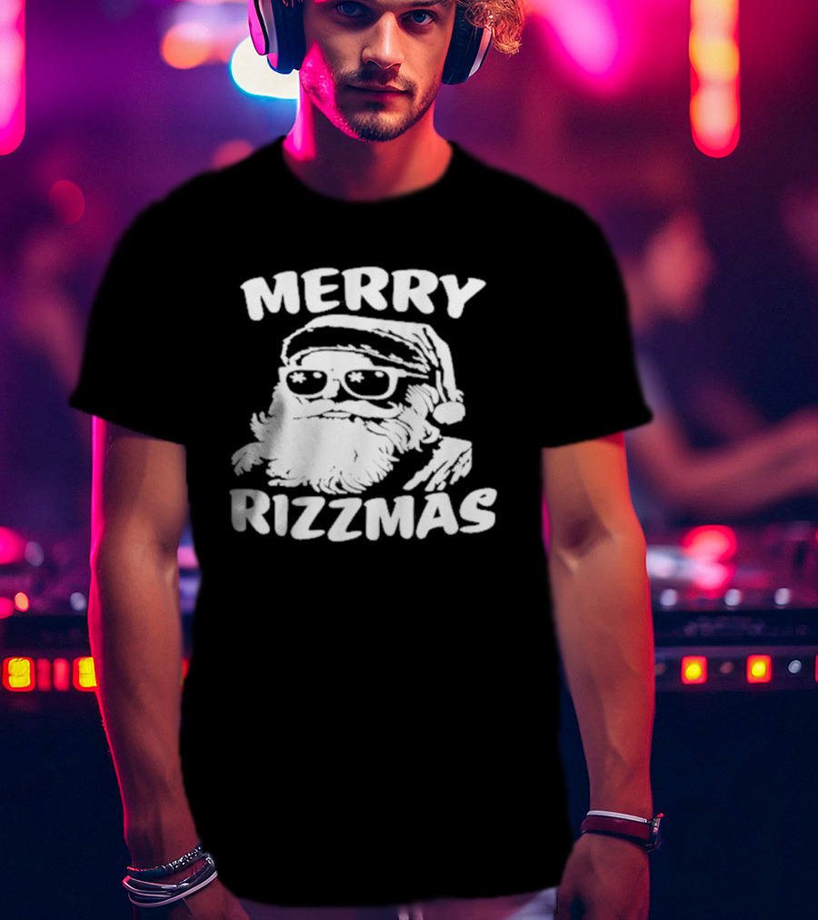 Blake Grupe Merry Rizzmas Santa With Sunglasses T-Shirt