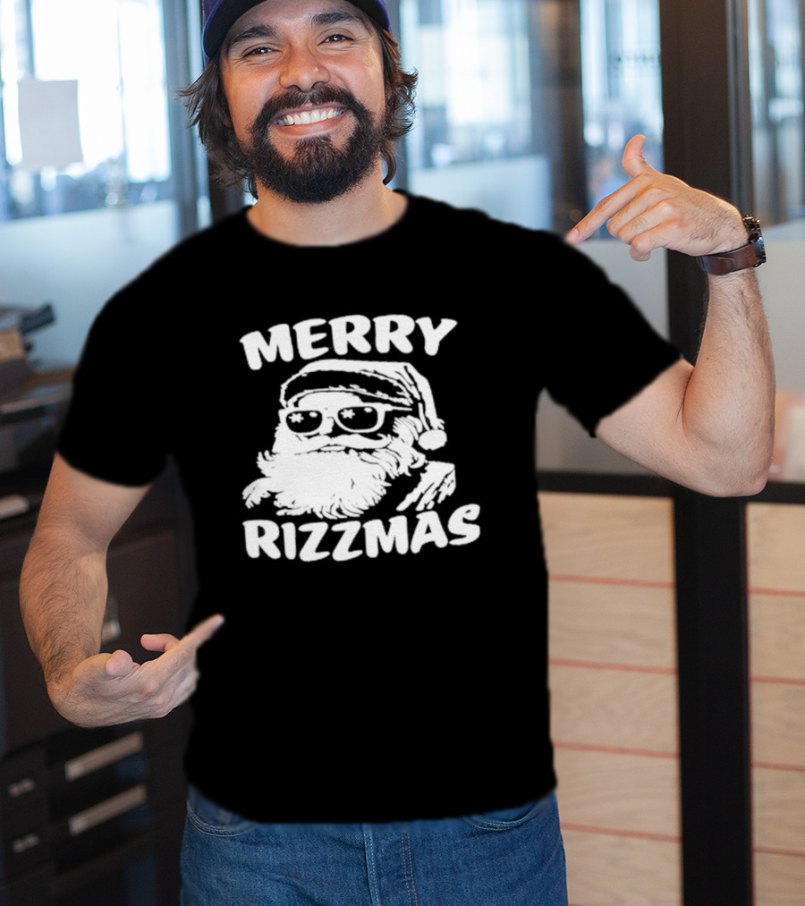 Blake Grupe Merry Rizzmas Santa With Sunglasses T-Shirt