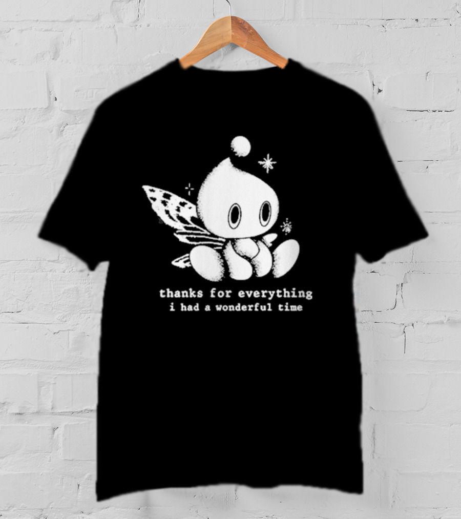 Mamono World Thanks For Everything I Had A Wonderful Time Cute Character With Wings T-Shirt