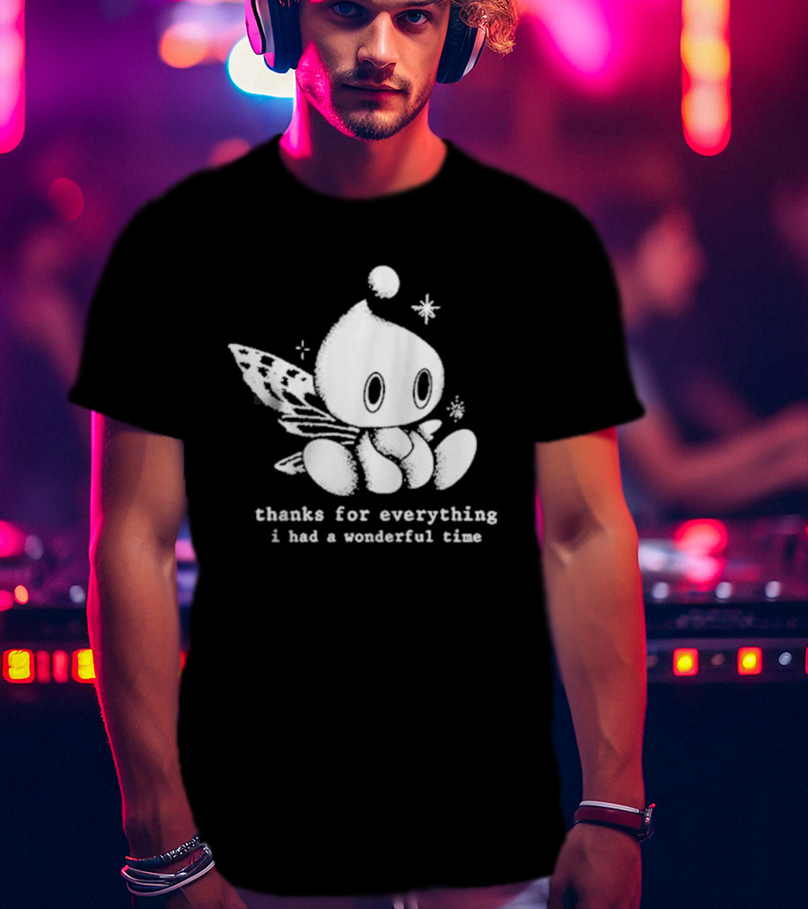 Mamono World Thanks For Everything I Had A Wonderful Time Cute Character With Wings T-Shirt