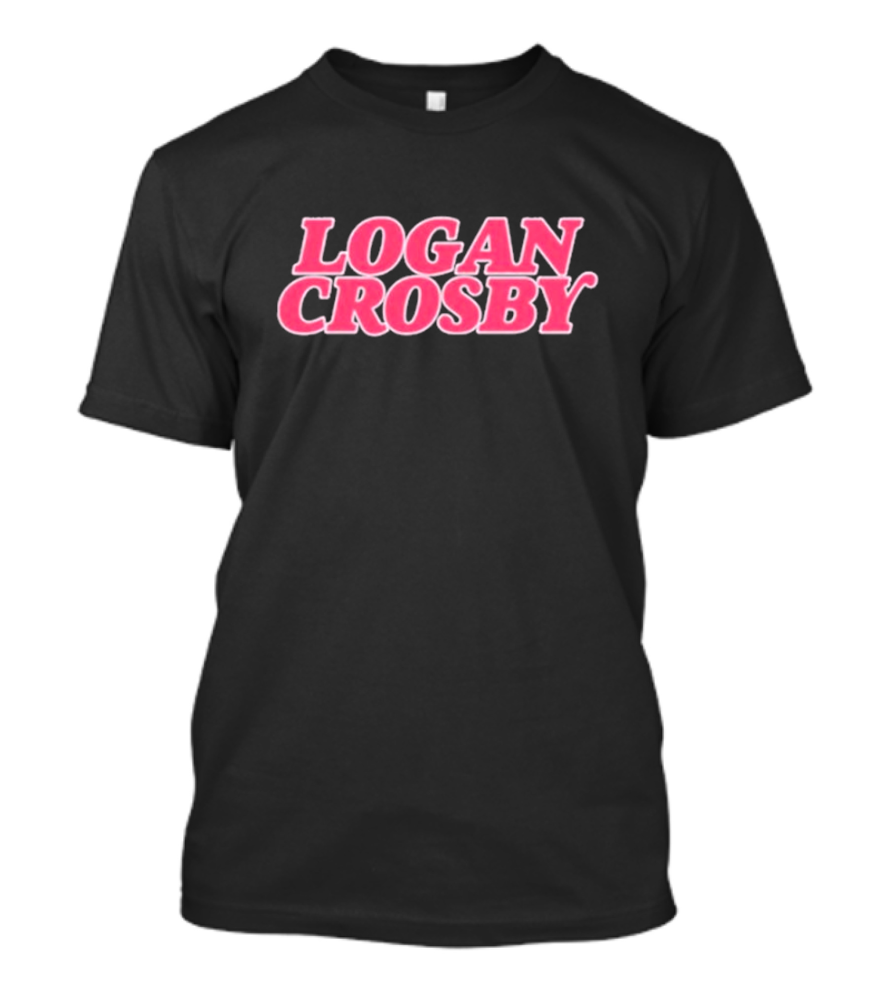Logan Crosby Pink Lettering T-Shirt