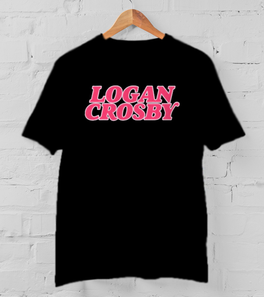 Logan Crosby Pink Lettering T-Shirt