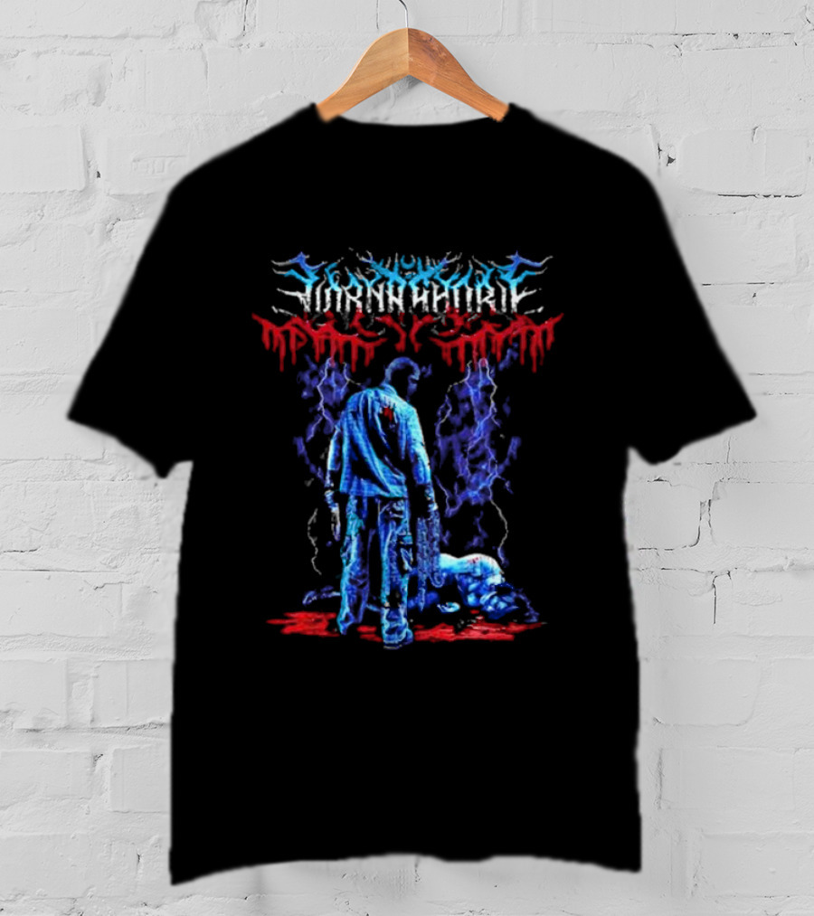 Lorna Shore My Blood Turns To Ice Graphic Electric Slasher Scene T-Shirt
