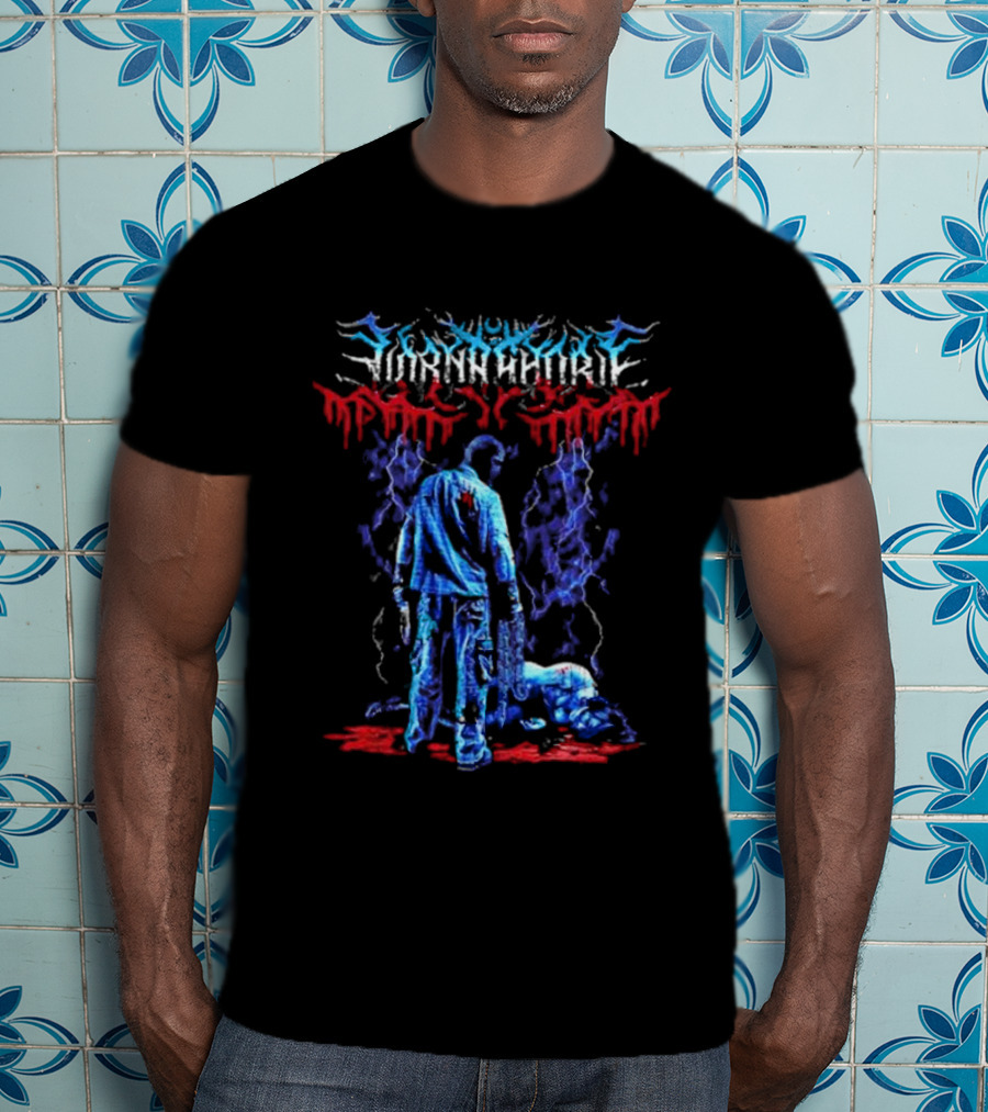 Lorna Shore My Blood Turns To Ice Graphic Electric Slasher Scene T-Shirt