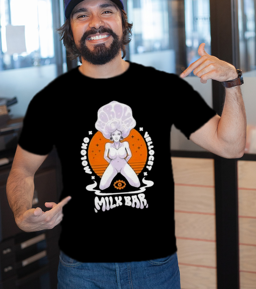 Korova Milk Bar Moloko Vellocet A Clockwork Orange Alex Malcolm McDowell T-Shirt