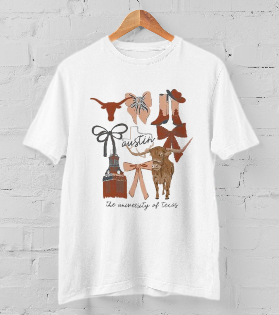 Austin Longhorns University Of Texas Icons And Symbols T-Shirt