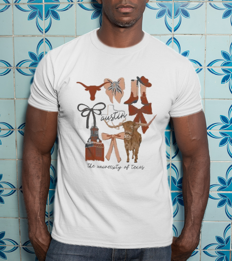Austin Longhorns University Of Texas Icons And Symbols T-Shirt
