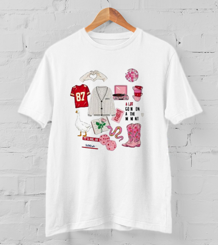 A Lot Going On At The Moment Stickers 87 It's Me Hi Snake Disco Cowboy Boots T-Shirt