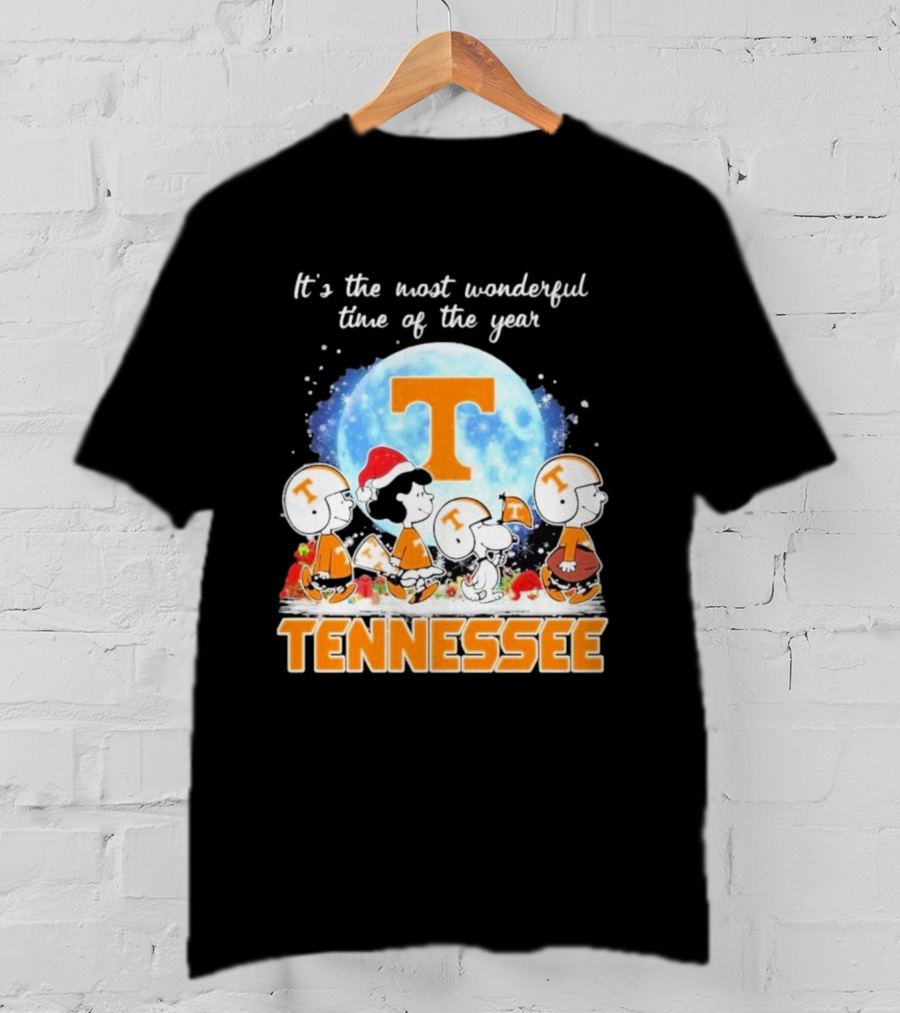 It's The Most Wonderful Time Of The Year Tennessee Volunteers Peanuts Football T-Shirt
