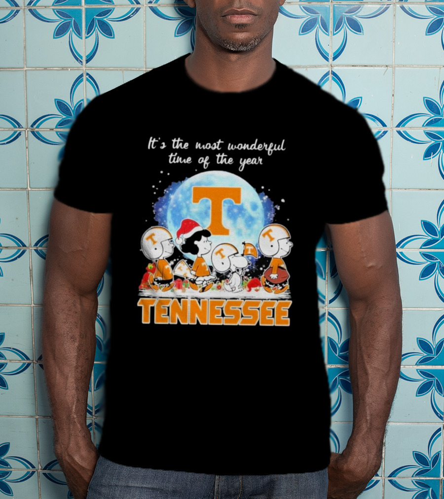 It's The Most Wonderful Time Of The Year Tennessee Volunteers Peanuts Football T-Shirt