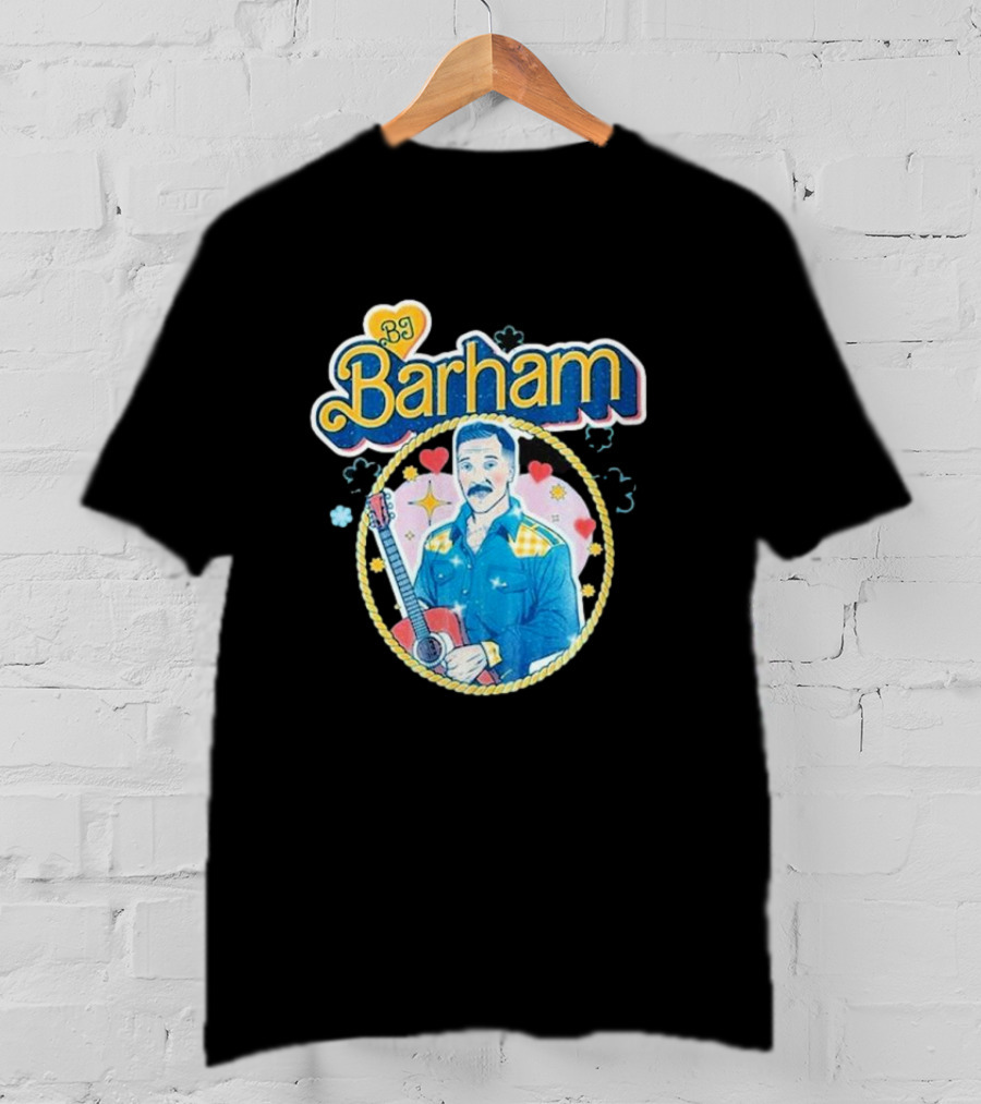 BJ Barham American Aquarium Barbie Heart Guitar Retro T-Shirt