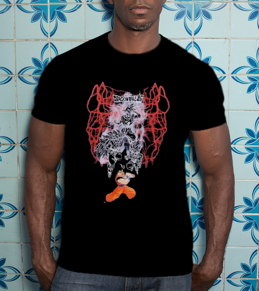 Dragon Ball Z Goku Lightning Aura Power Up Transformation T-Shirt
