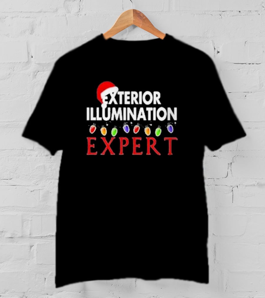 Exterior Illumination Expert Christmas Light Decorator Santa Hat Lights T-Shirt