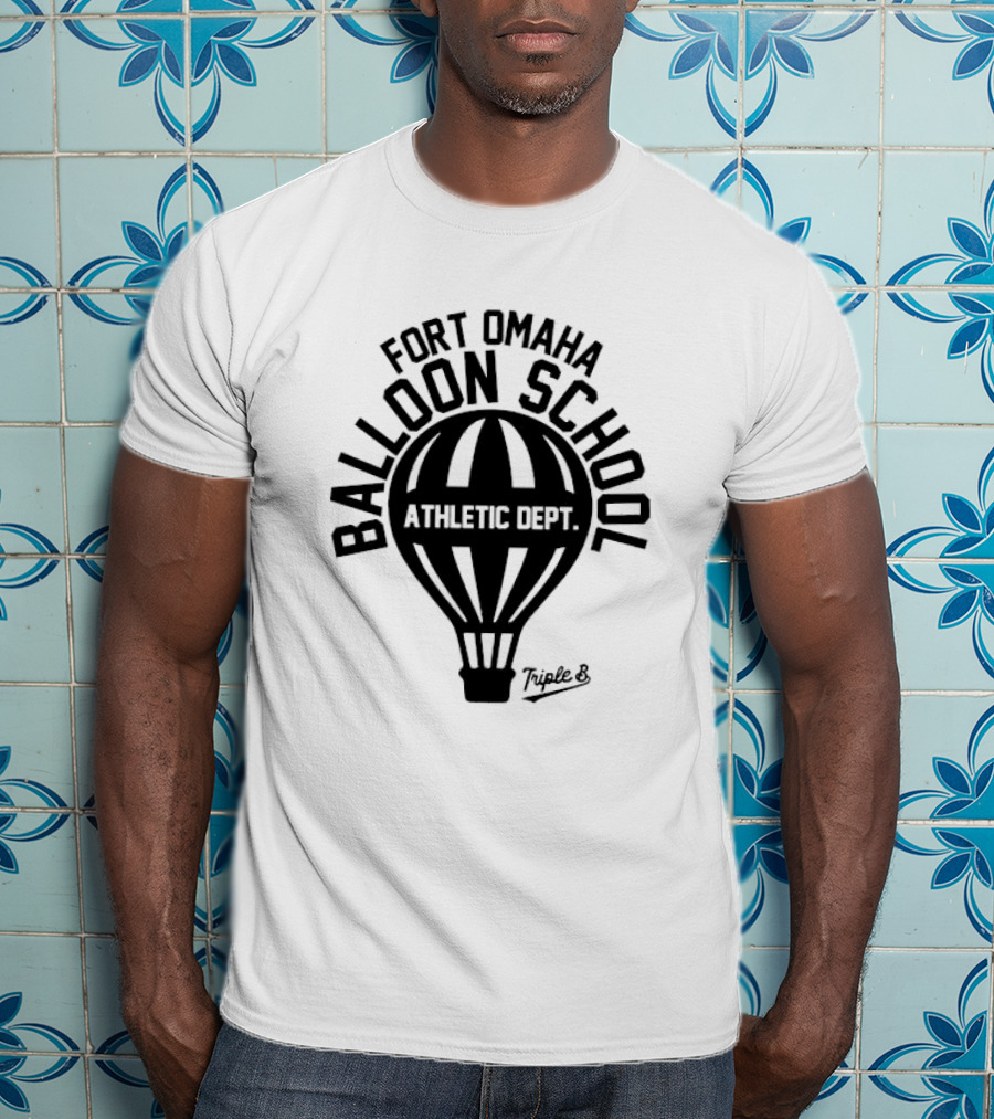 Fort Omaha Balloon School Athletic Dept Triple 8 Balloon T-Shirt