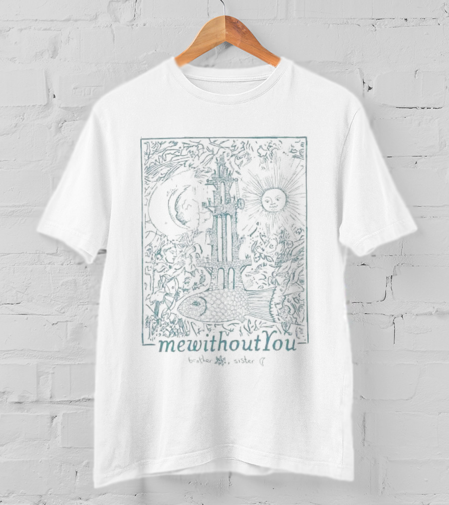 MewithoutYou Brother Sister Fishtower Design With Sun And Moon T-Shirt