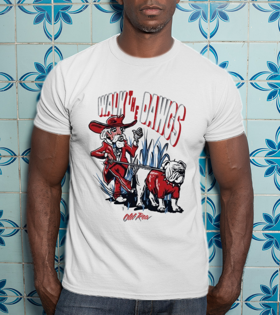 Walk The Dawgs Old Row Bulldog Cowboy T-Shirt