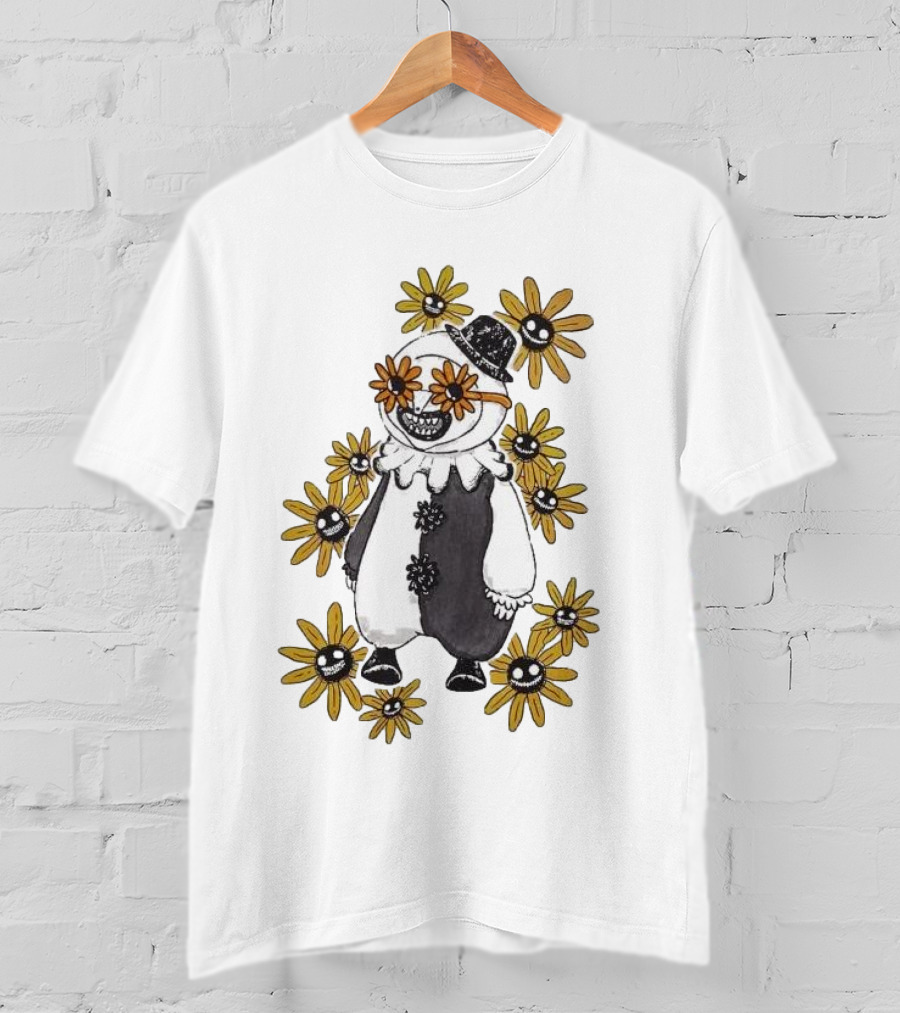 Terrifier 2 Chibi Art The Clown With Smiling Flowers T-Shirt
