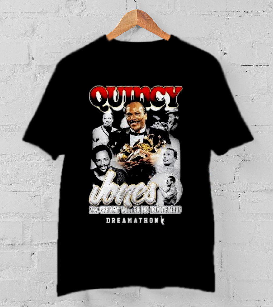 Quincy Jones Dreamathon 28x Grammy Winner 80 Nominations T-Shirt