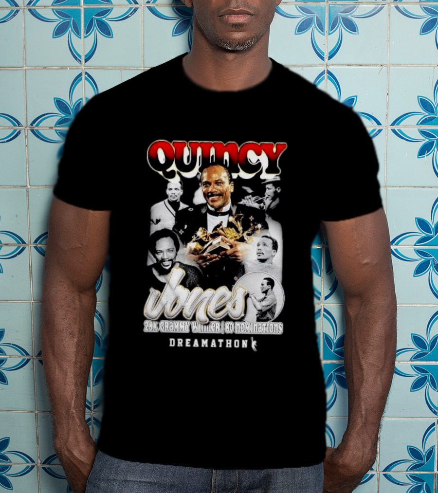 Quincy Jones Dreamathon 28x Grammy Winner 80 Nominations T-Shirt