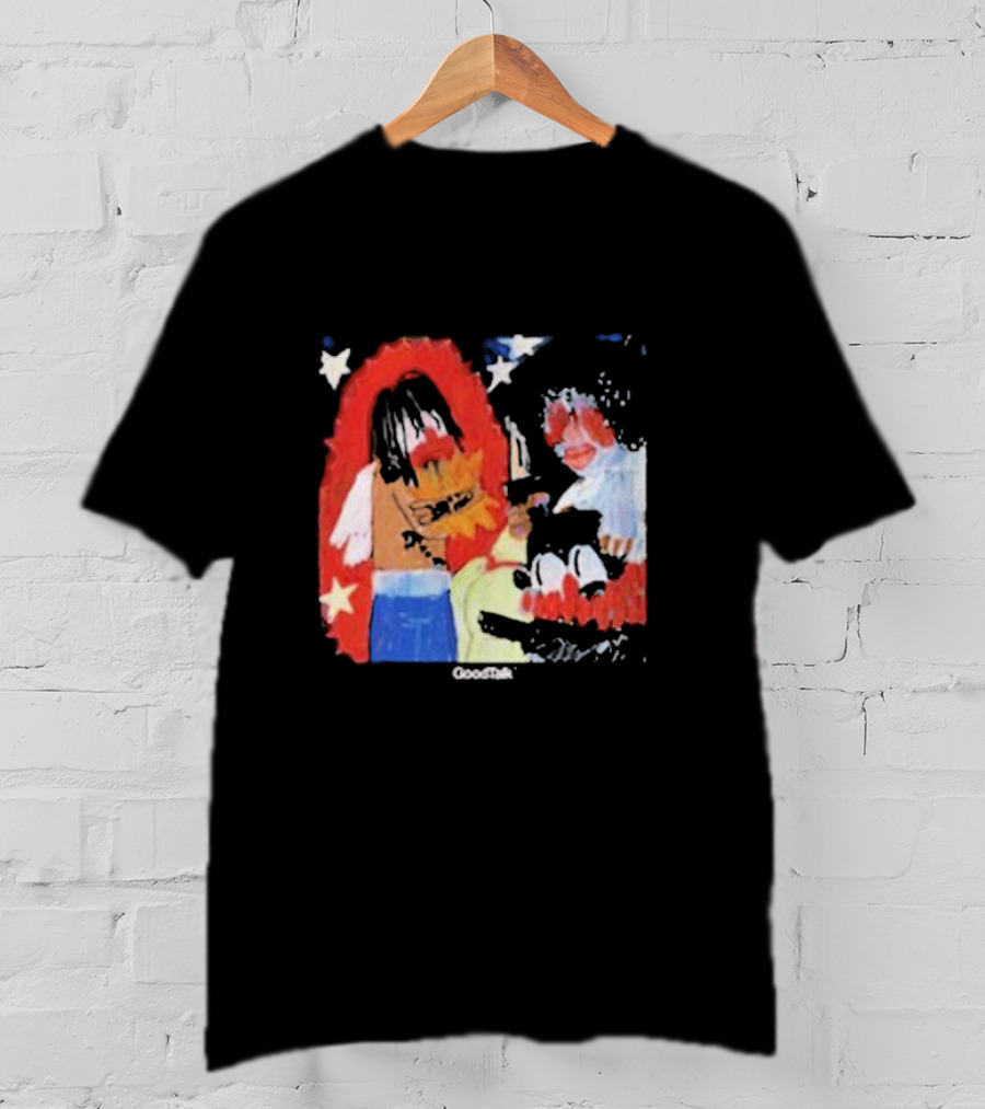 Gigi Goodtalk Skaiwater Artwork With Stars And Cartoon Figures T-Shirt