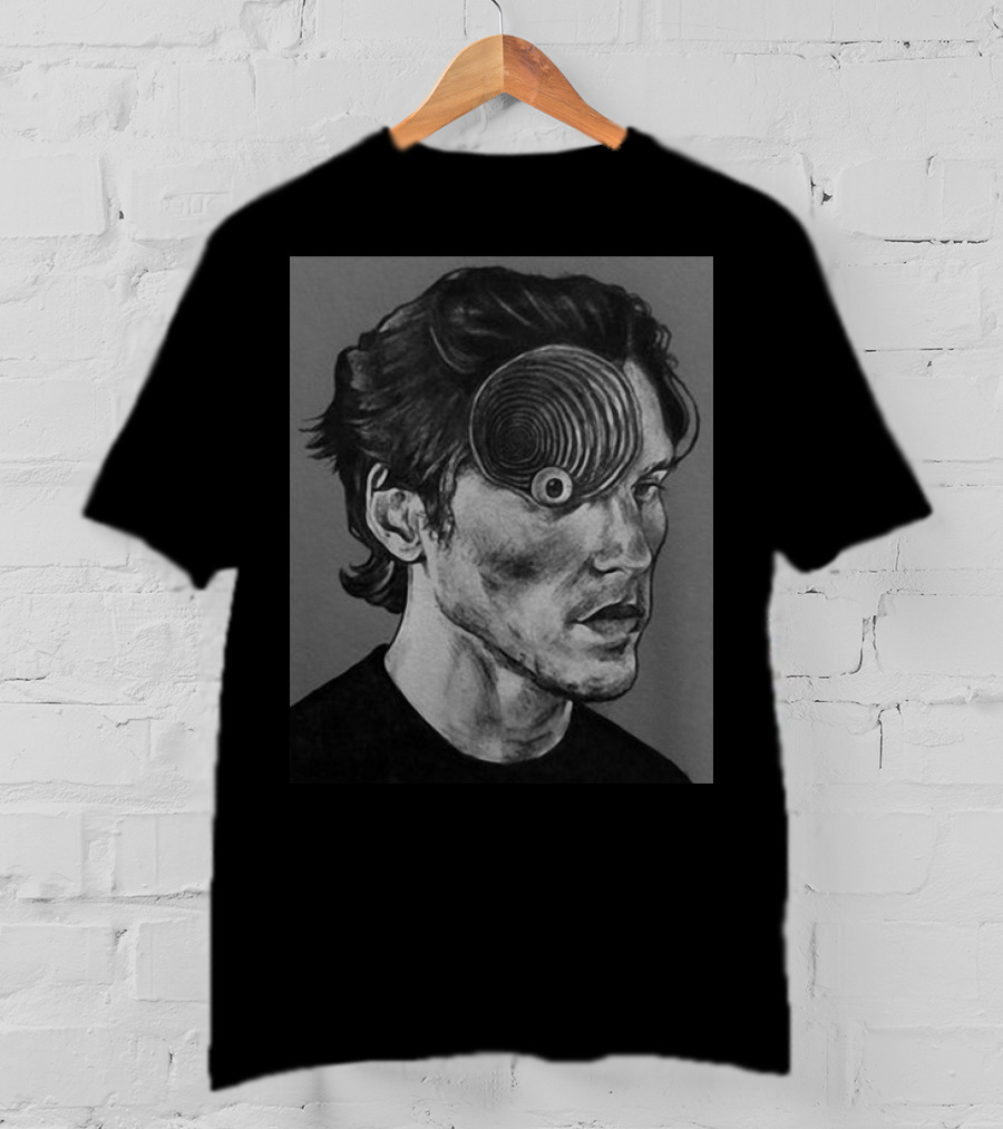 Ceo Of Jermart Jerma Uzumaki Manga Style Portrait Optical Illusion T-Shirt