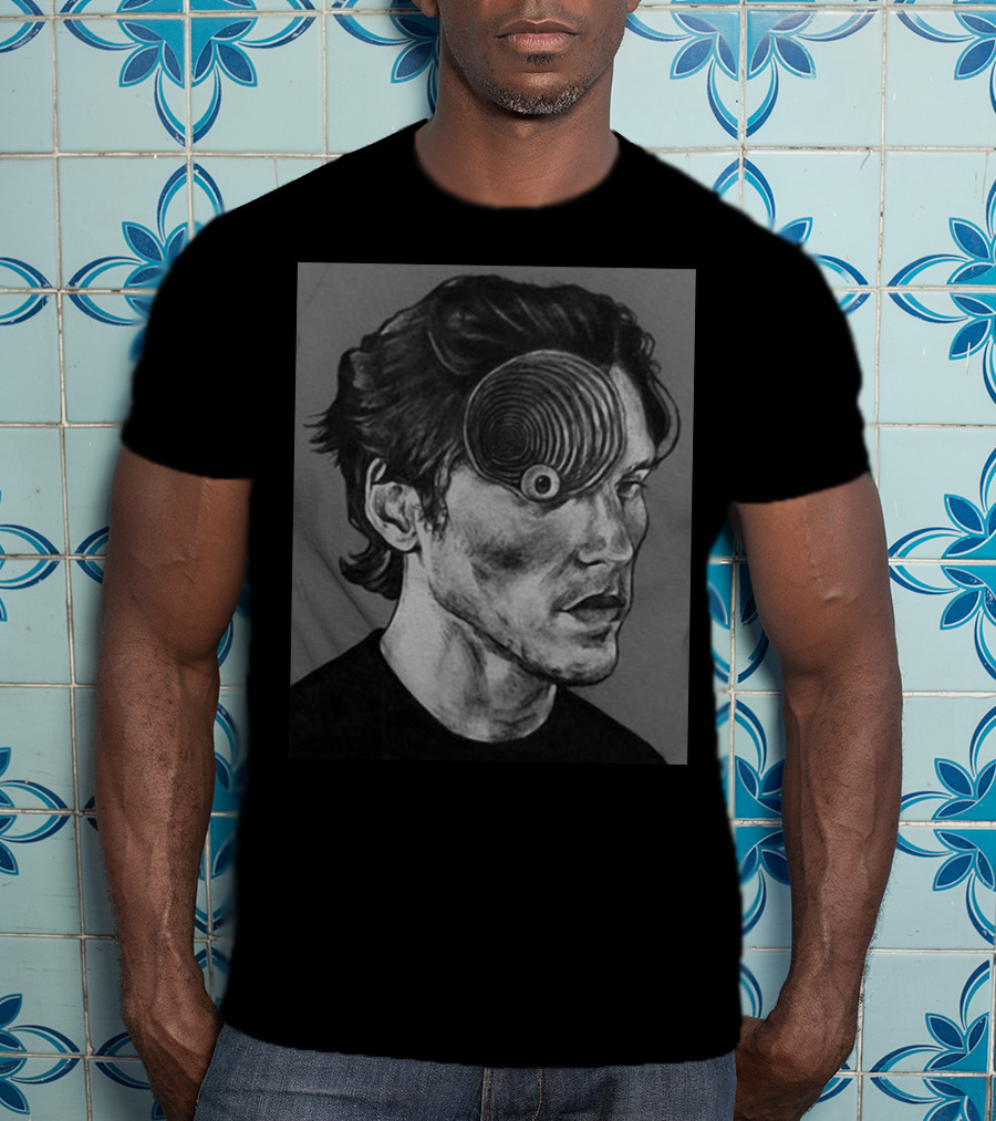 Ceo Of Jermart Jerma Uzumaki Manga Style Portrait Optical Illusion T-Shirt
