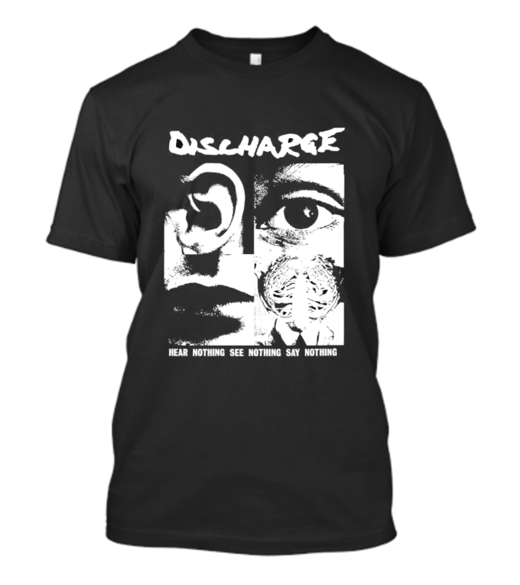 Discharge Hear Nothing See Nothing Say Nothing Band Iconic T-Shirt