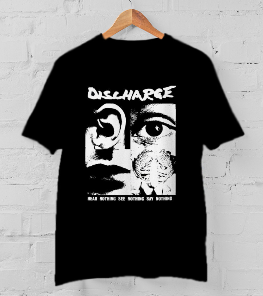 Discharge Hear Nothing See Nothing Say Nothing Band Iconic T-Shirt
