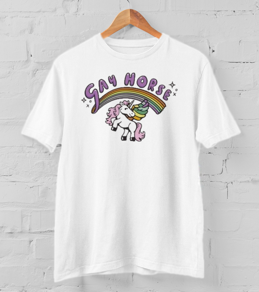 Gay Horse Unicorn Rainbow T-Shirt