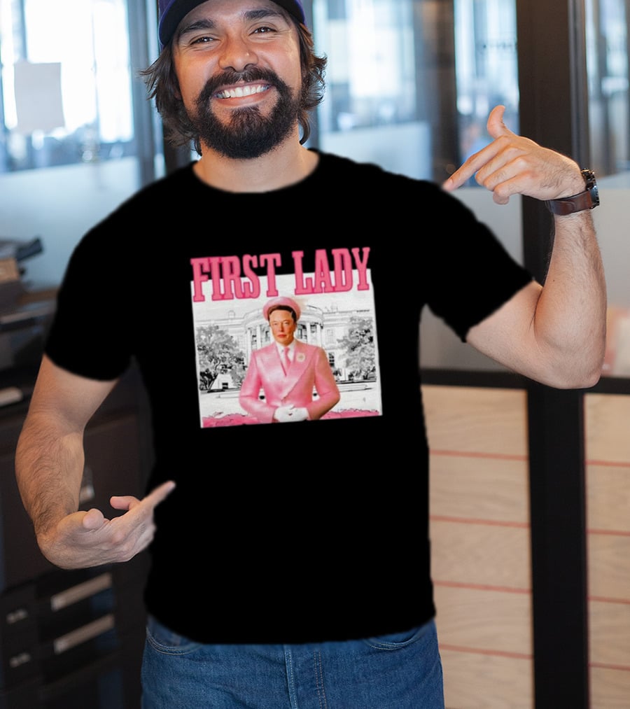 Mitali Parmar2 Elon Musk Pink First Lady White House T-Shirt