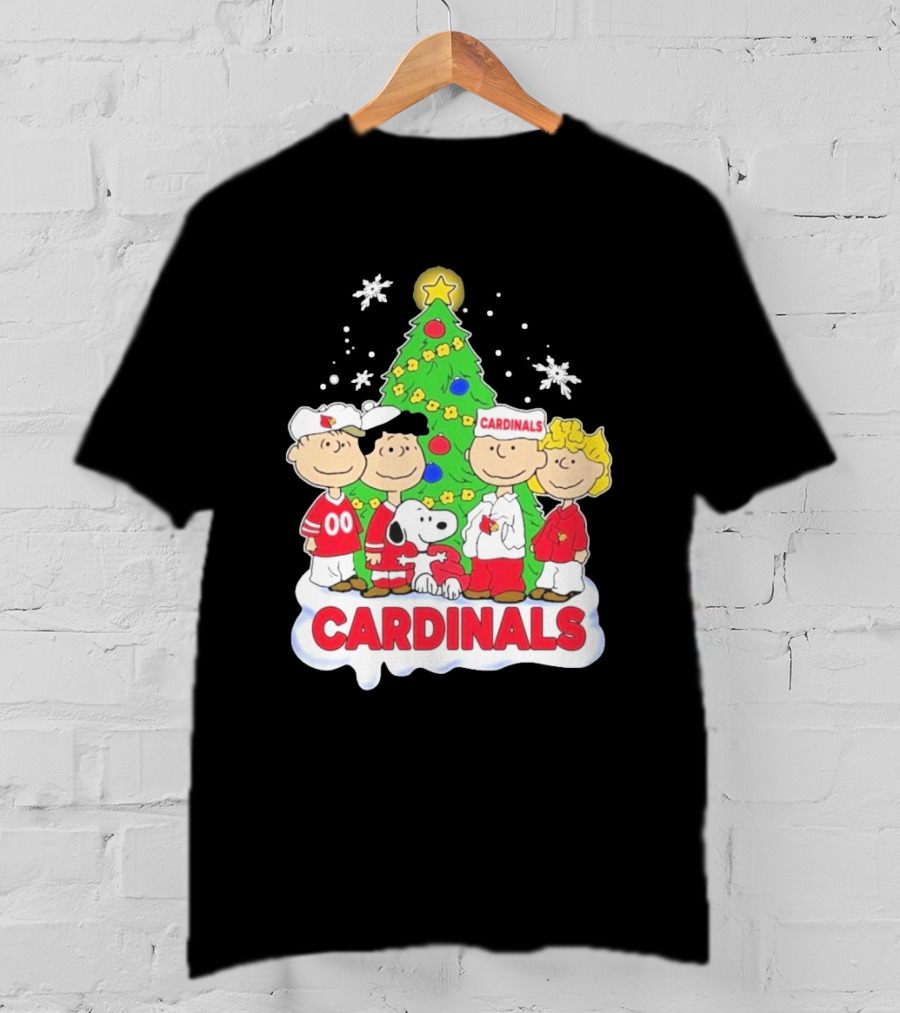 Arizona Cardinals Snoopy Christmas Peanuts Characters Cardinals Fans T-Shirt