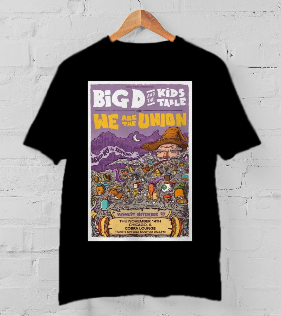 Big D And The Kids Table We Are The Union Devil In The Deep Blue Sea Midwest November 23 Cobra Lounge Chicago Nov 14 Tour T-Shirt