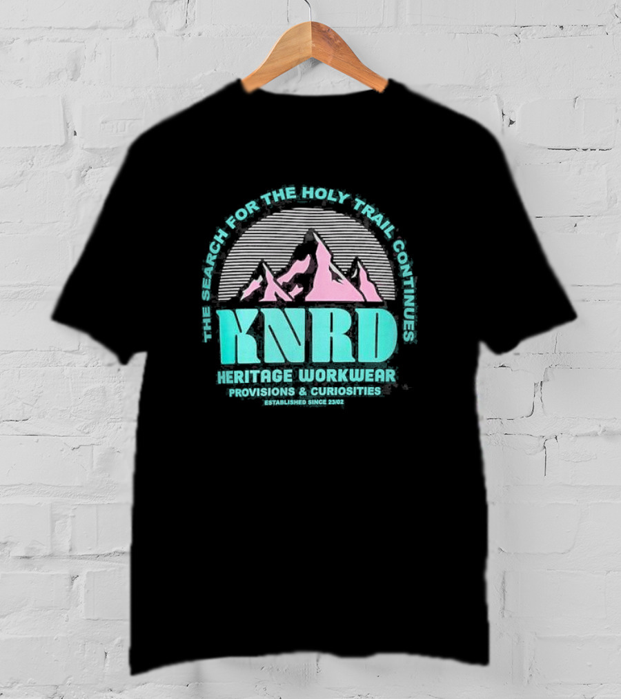 KNRD The Search For The Holy Trail Continues Heritage Workwear Provisions And Curiosities T-Shirt