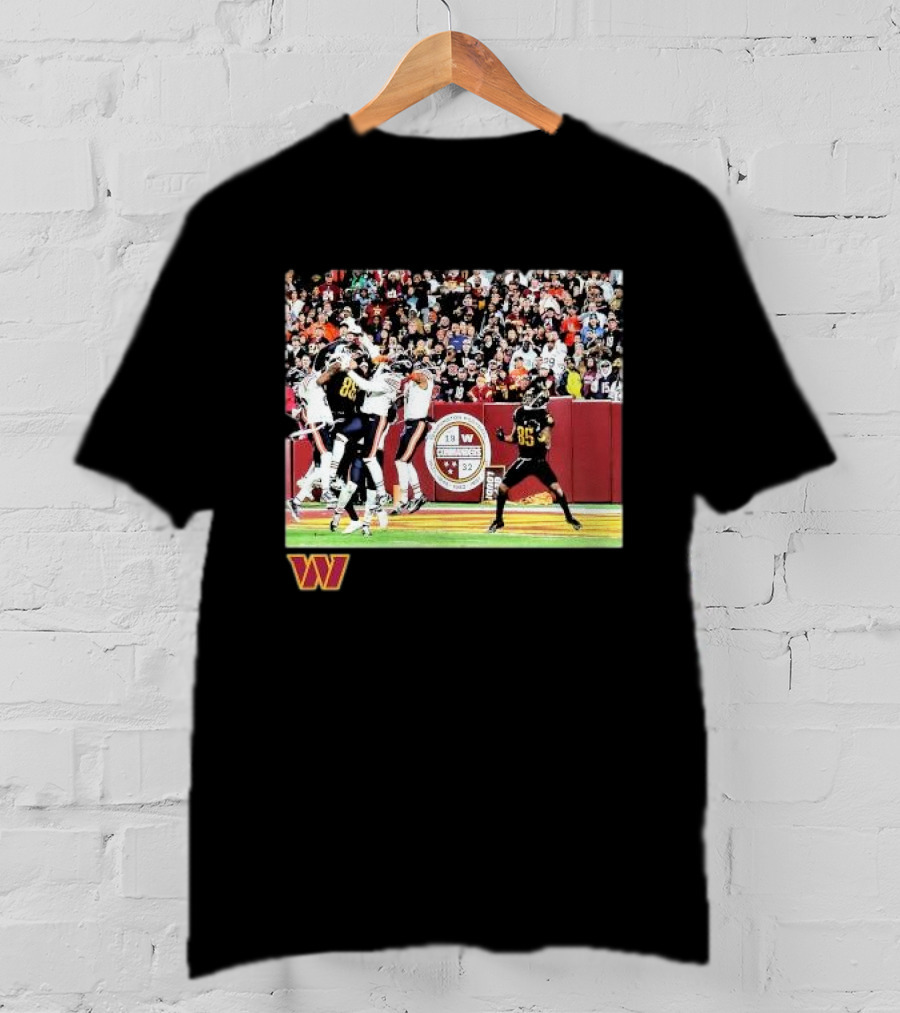 Washington Commanders Noah Brown Black NFL Flash Features Week 8 Action Scene T-Shirt