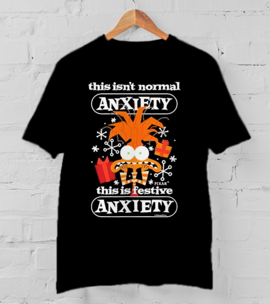 Inside Out Pixar This Isn’t Normal Anxiety This Is Festive Christmas T-Shirt